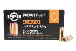 Prvi Partizan Defense Line 45 ACP 185gr Jacketed Hollow Point Ammunition - Box of 50